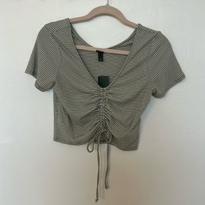 Target stripe crop top